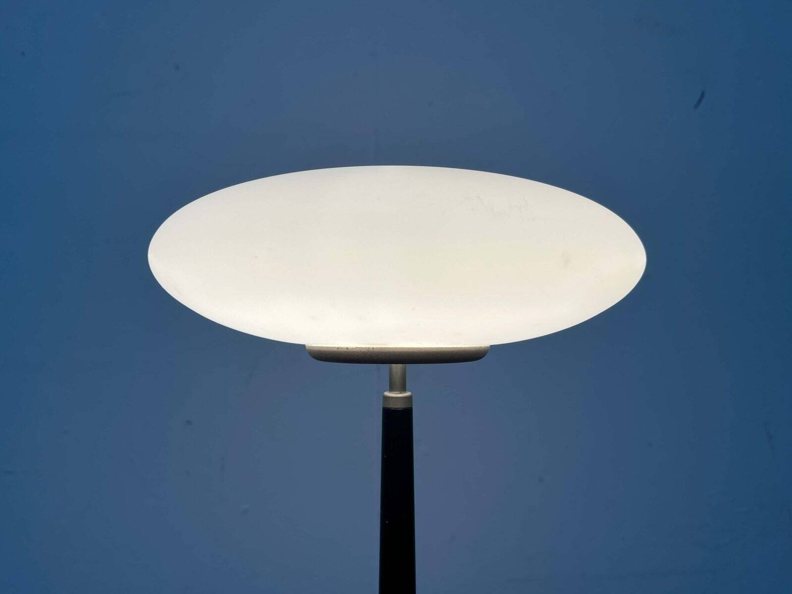 Pao T1 black table lamp, postmodern Italian model by Matteo Thun for Arteluce, 1990s.