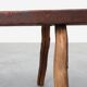 French Primitive Farmhouse Bench with Splayed Legs, 19th Century