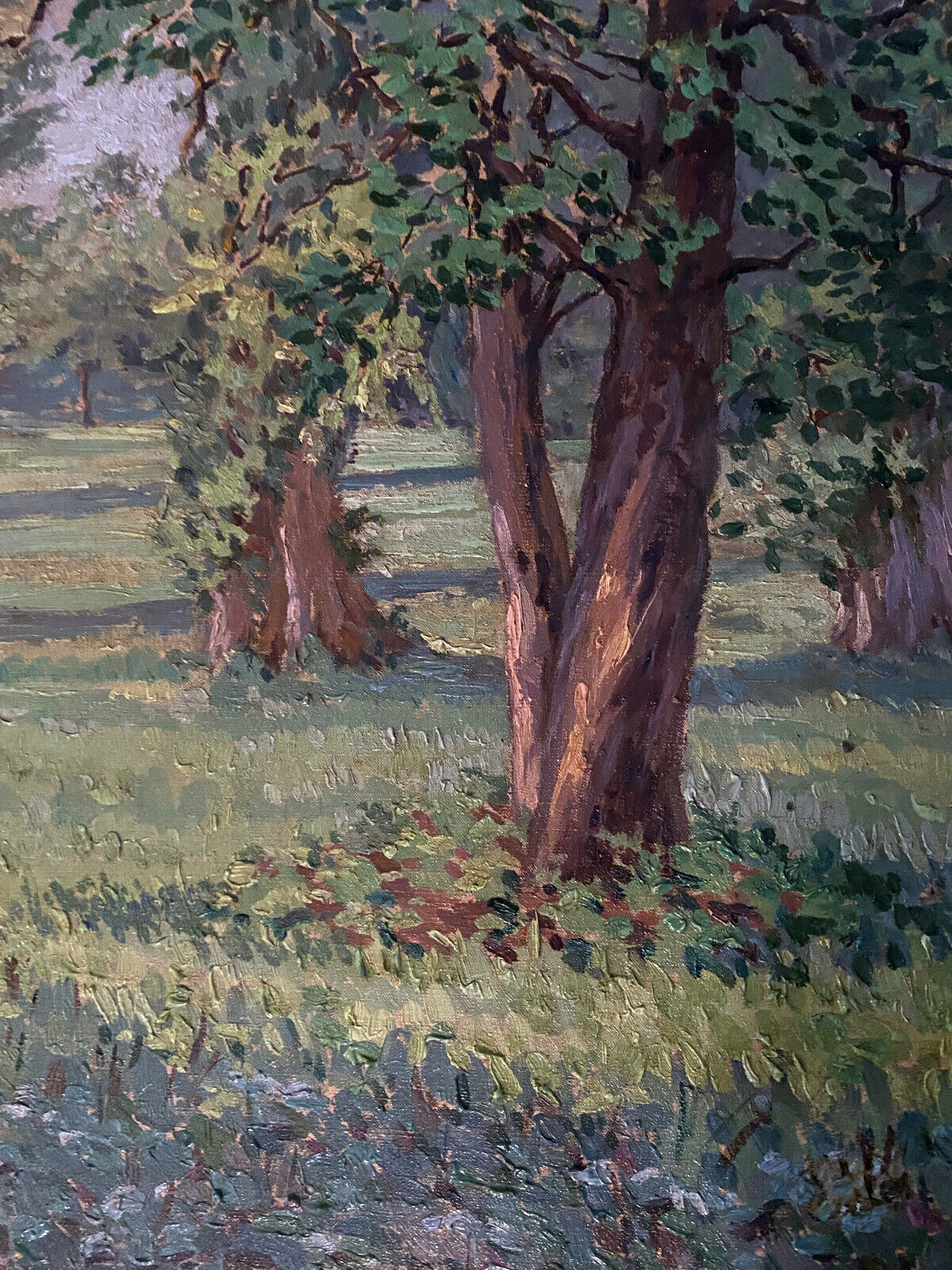 HST painting "Sunny Glade" Impressionism Hélène Foucault (1886-1959)
