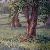 HST painting "Sunny Glade" Impressionism Hélène Foucault (1886-1959)