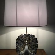 Ceramic peacock lamp from the 70s