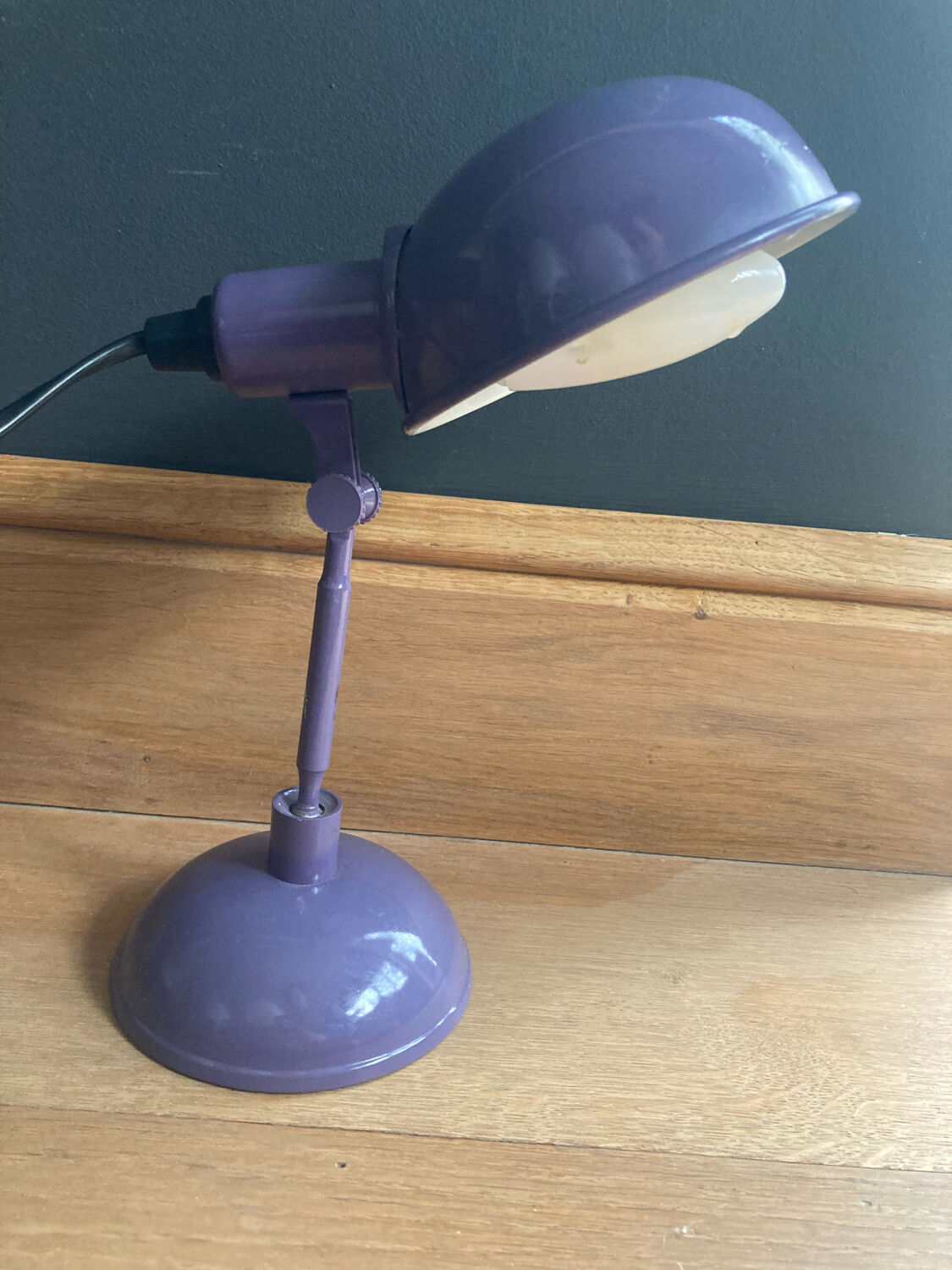 Purple desk lamp