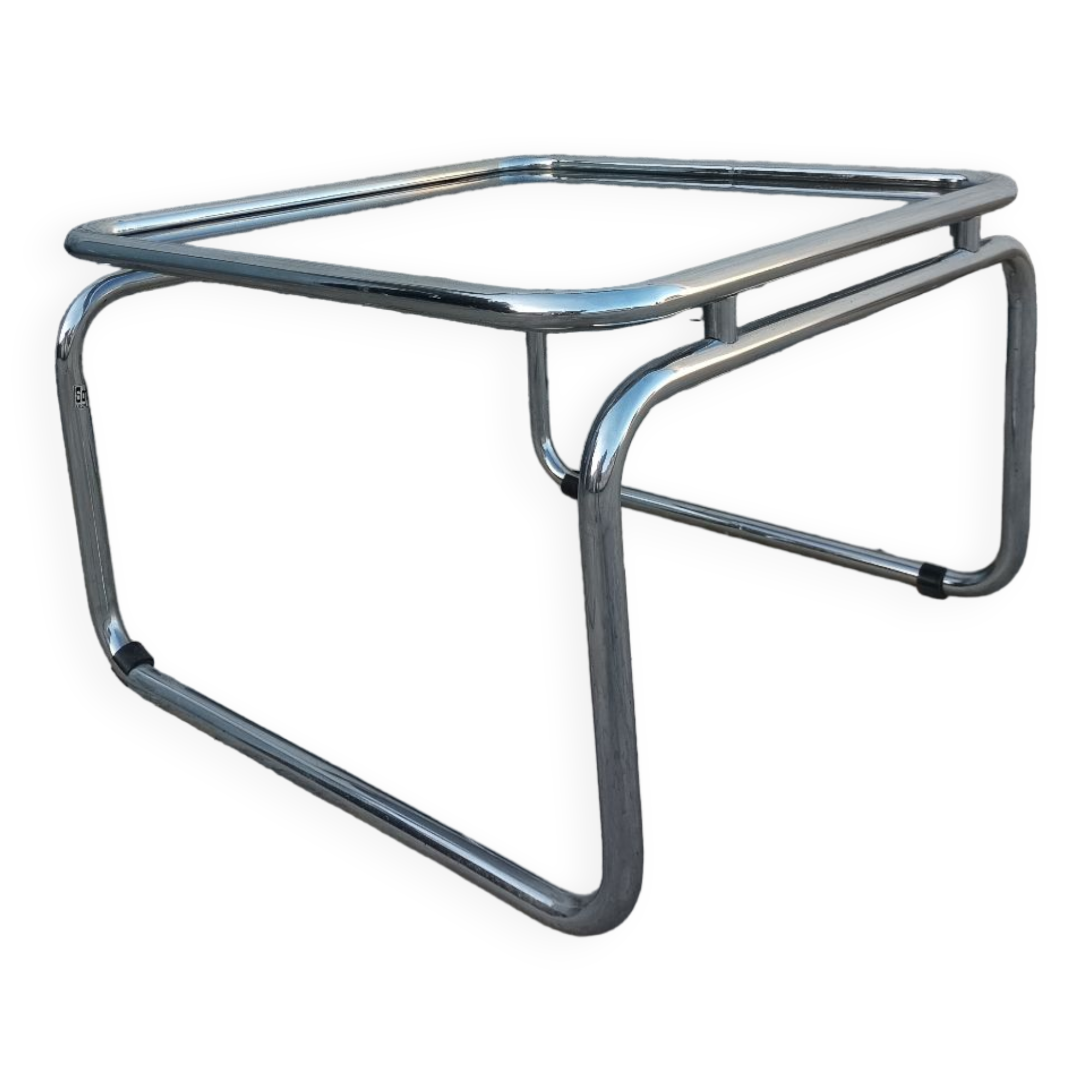 Tubular steel table from the 70s