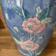 Vase vintage bleu et rose