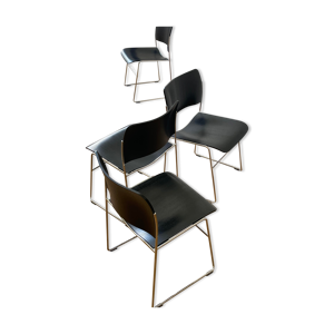4 chaises 40/4 howe bois noir