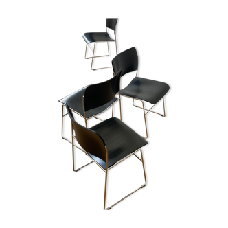 4 chaises 40/4 howe bois noir