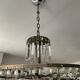Large crystal chandelier with cascade of pendants from the 60s and 70s