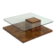 Table basse vintage de Smania en bois de ronce