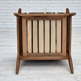 1970s, Danish armchair, beech wood, furniture wool fabric.