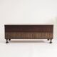 Italian brutalist rosewood chest by Santambrogio & De Berti