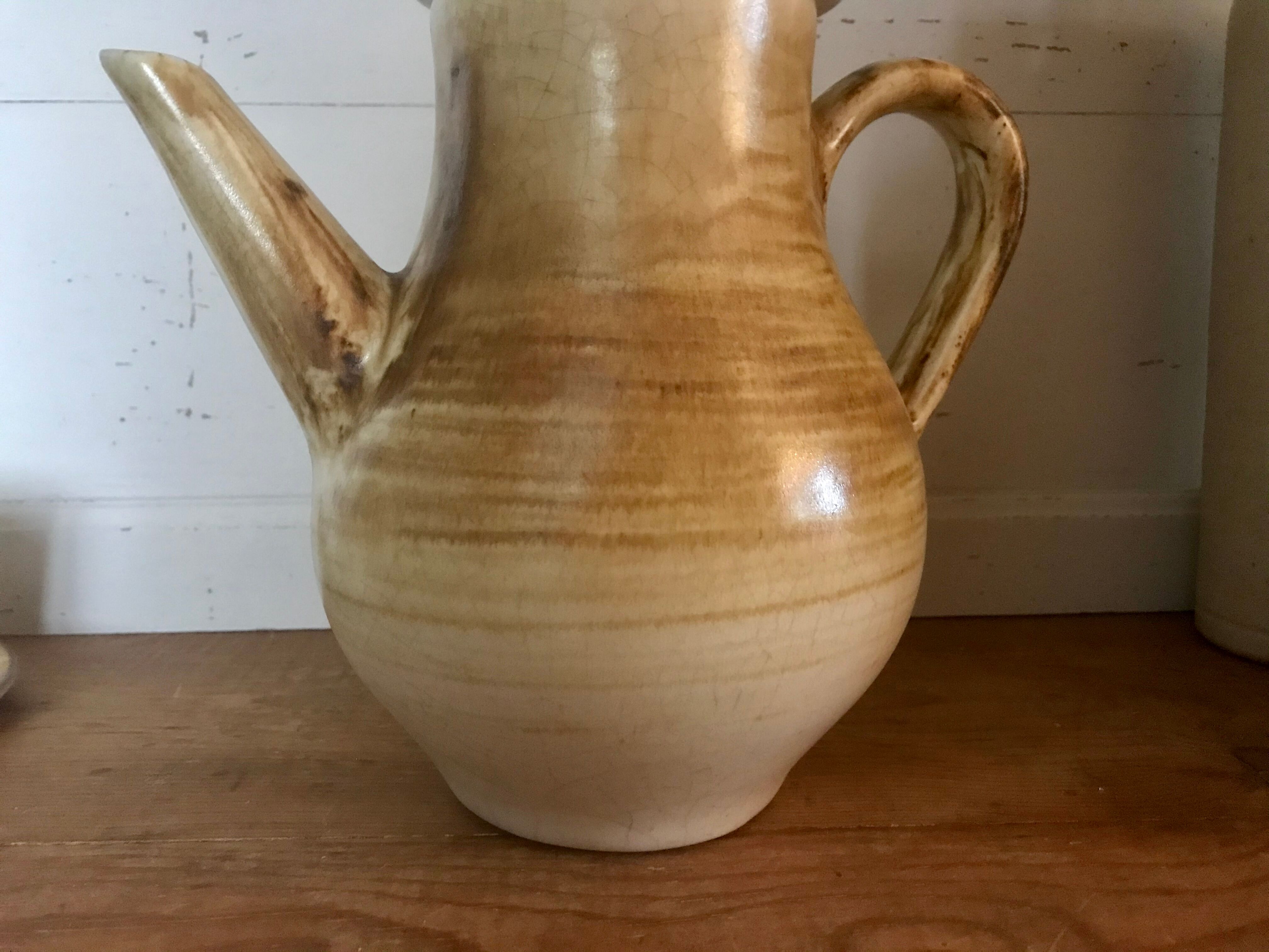 Vintage Longchamp sandstone coffee maker