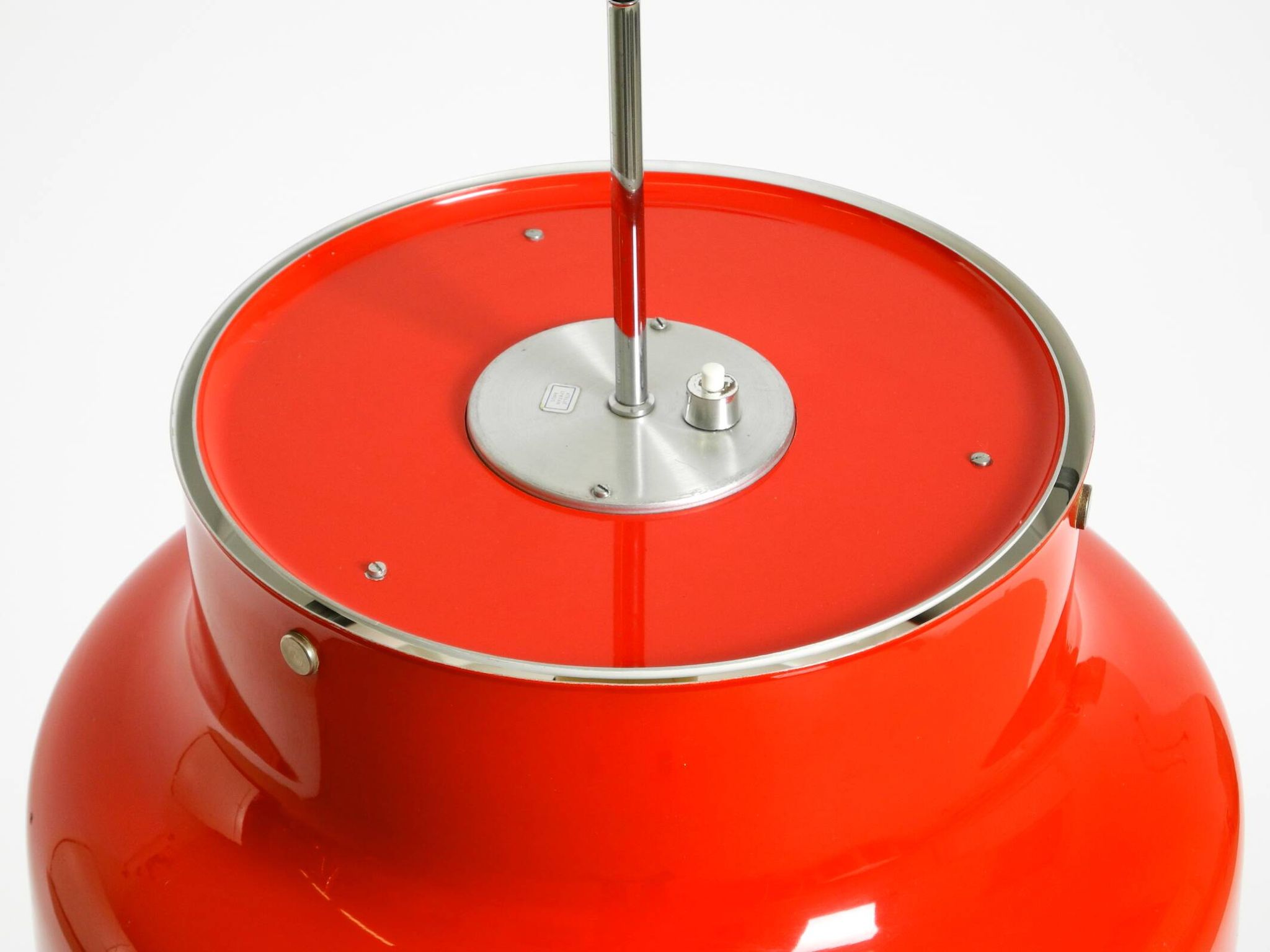 Large original 1960s red Bumling ceiling lamp by Anders Pehrson for Ateljé