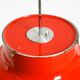 Large original 1960s red Bumling ceiling lamp by Anders Pehrson for Ateljé
