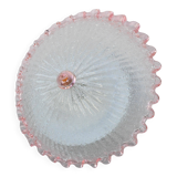 Charming Italian pink Murano glass ceiling fixture, Murano, 1970