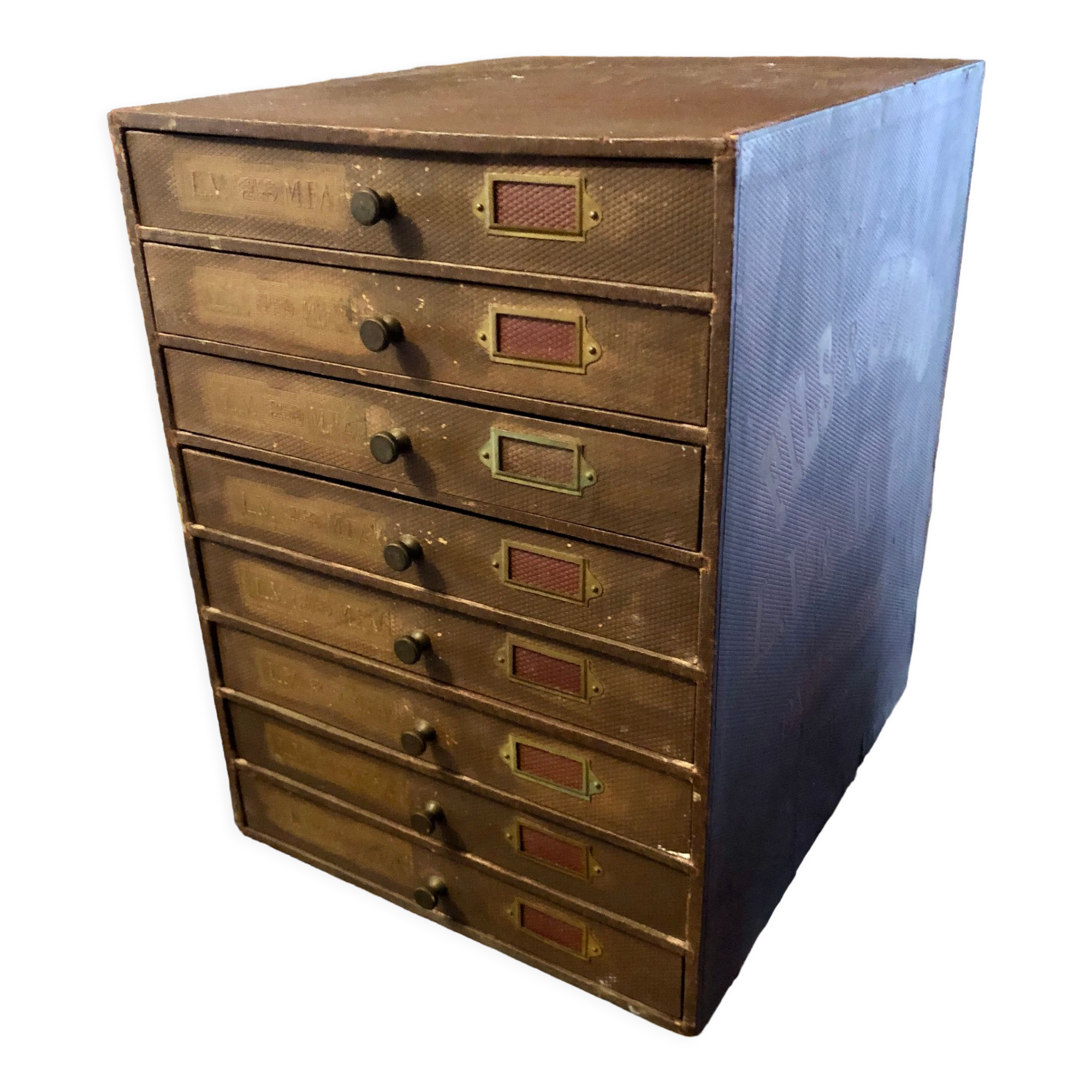 Haberdashery cabinet 8 drawers l.v. and m.f.a paris-lille