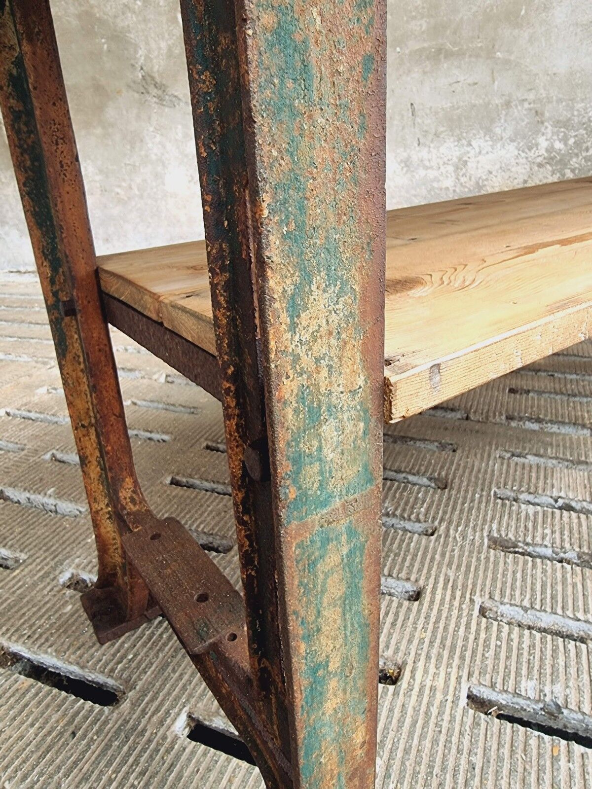 Industrial table side table kitchen island or bathroom furniture
