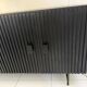 Buffet / black fluted wooden sideboard 170 x 80 cm