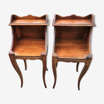 Pair of bedside tables all wood