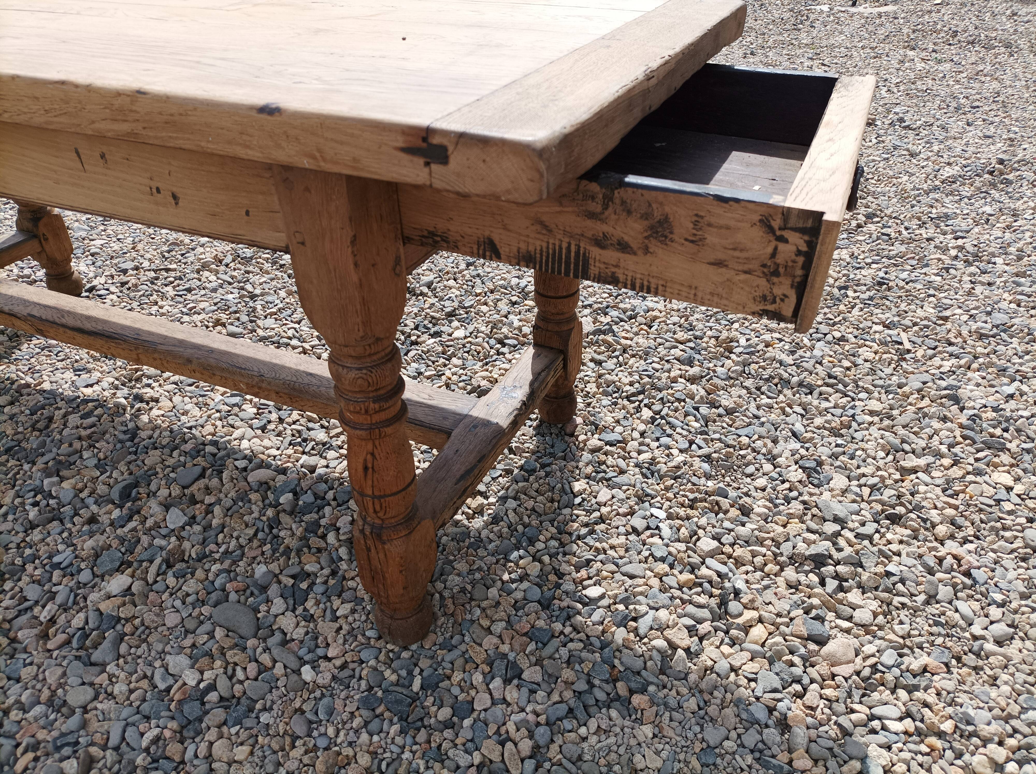 solid oak farmhouse table