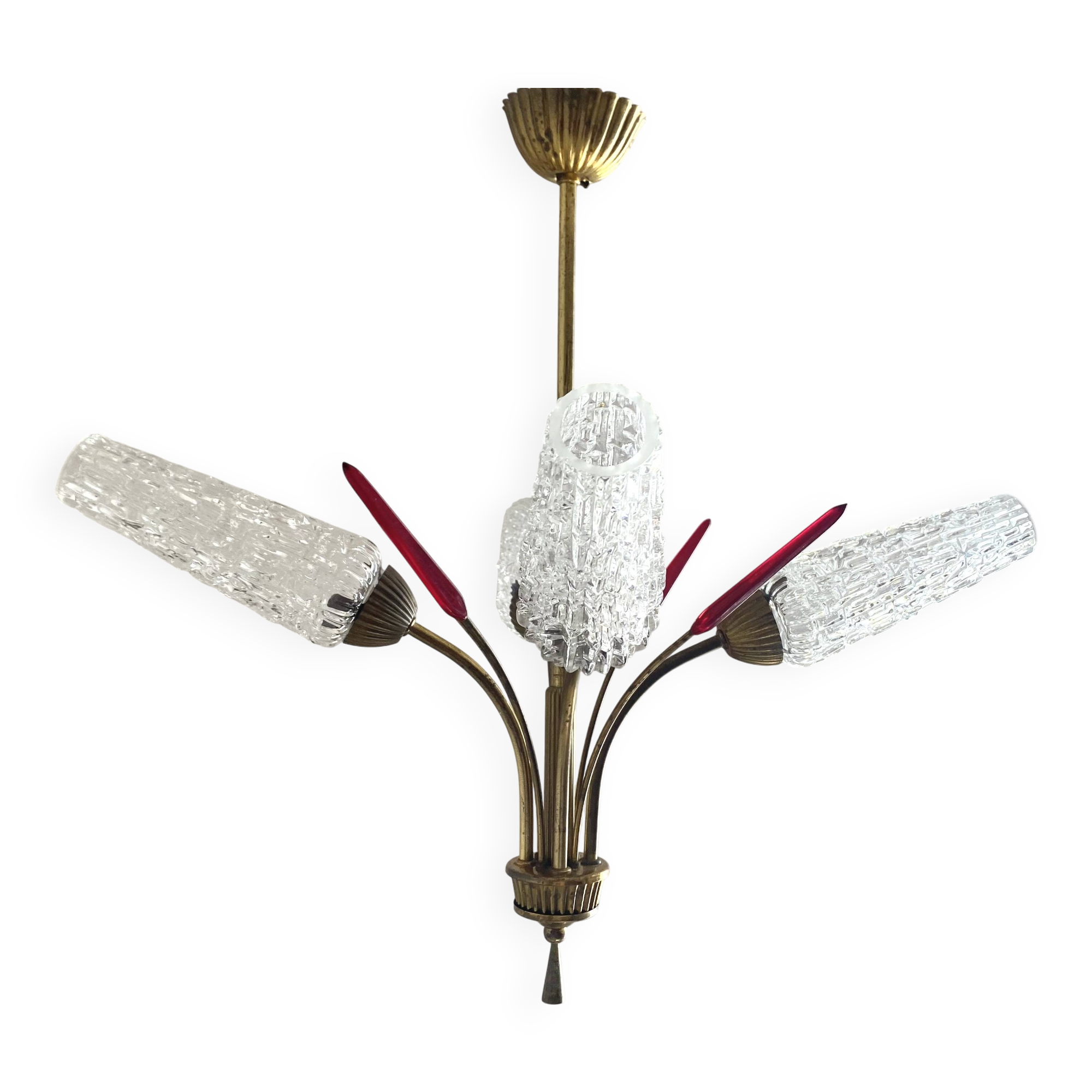 50s-60s tulip chandelier, modernist style