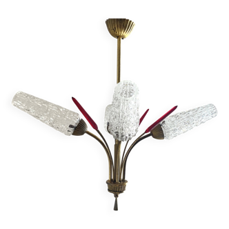 50s-60s tulip chandelier, modernist style