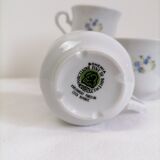 Set of 4 bohemian porcelain coffee cups