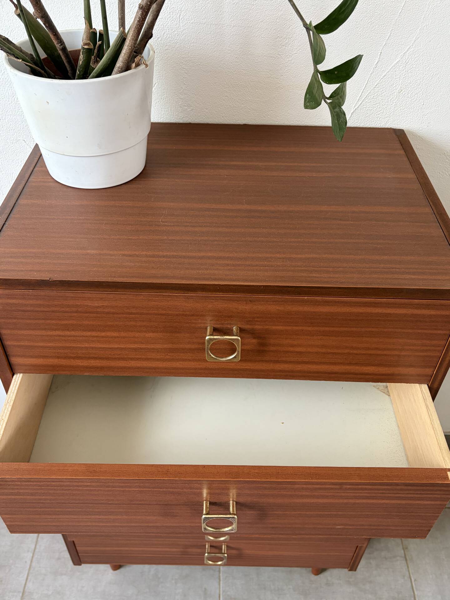 Vintage chest of drawers from the 1960s.