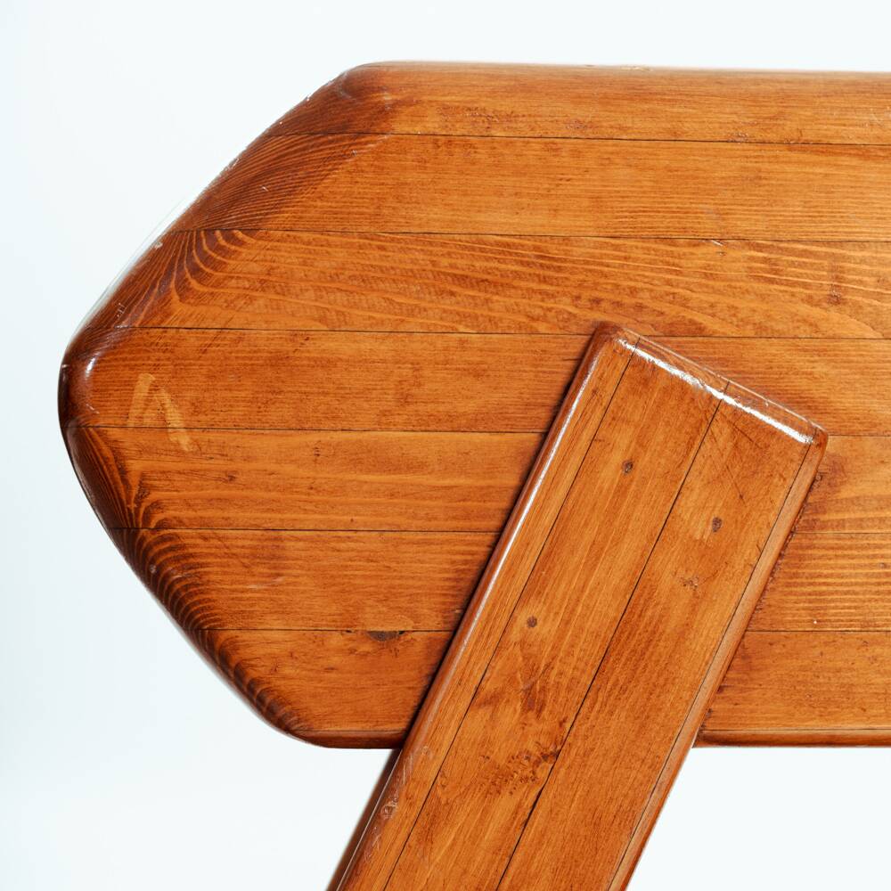 Midcentury rocking horse in oak, The Netherlands, 1950s