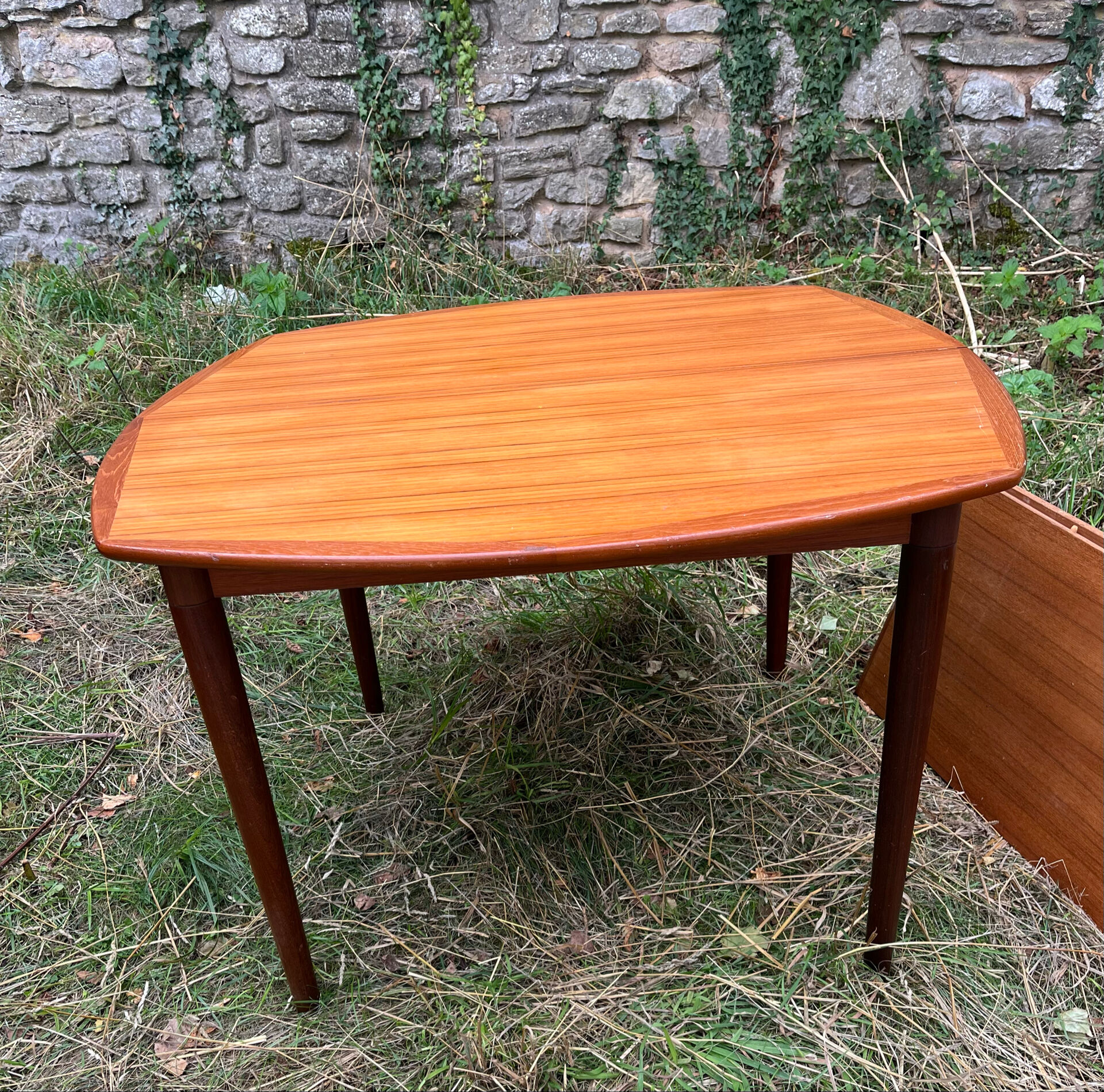 Table à rallonges bois vintage Années 60