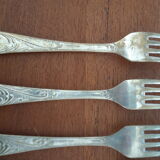 Set of silvered metal cutlery 1/1000th