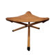 Tabouret tripode en cuir vintage