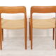 2 dining chairs model 75 by Niels Otto Moller 50/60