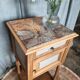 Walnut bedside table
