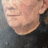 Oil on wood old portrait decoration antique countryside baroque molded