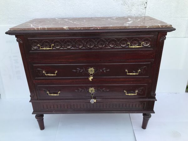Commode ancienne dessus marbre