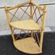 Wall corner shelf rattan bamboo vintage 50 60 modernist
