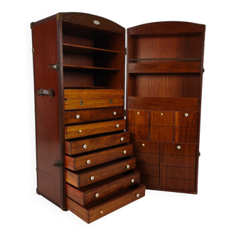 Starbay nautical steamer trunk campaign desk – 20th century