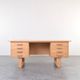 Oak Freestanding Desk by Torben Valeur & Henning Jensen for Dyrlund, 1960s.