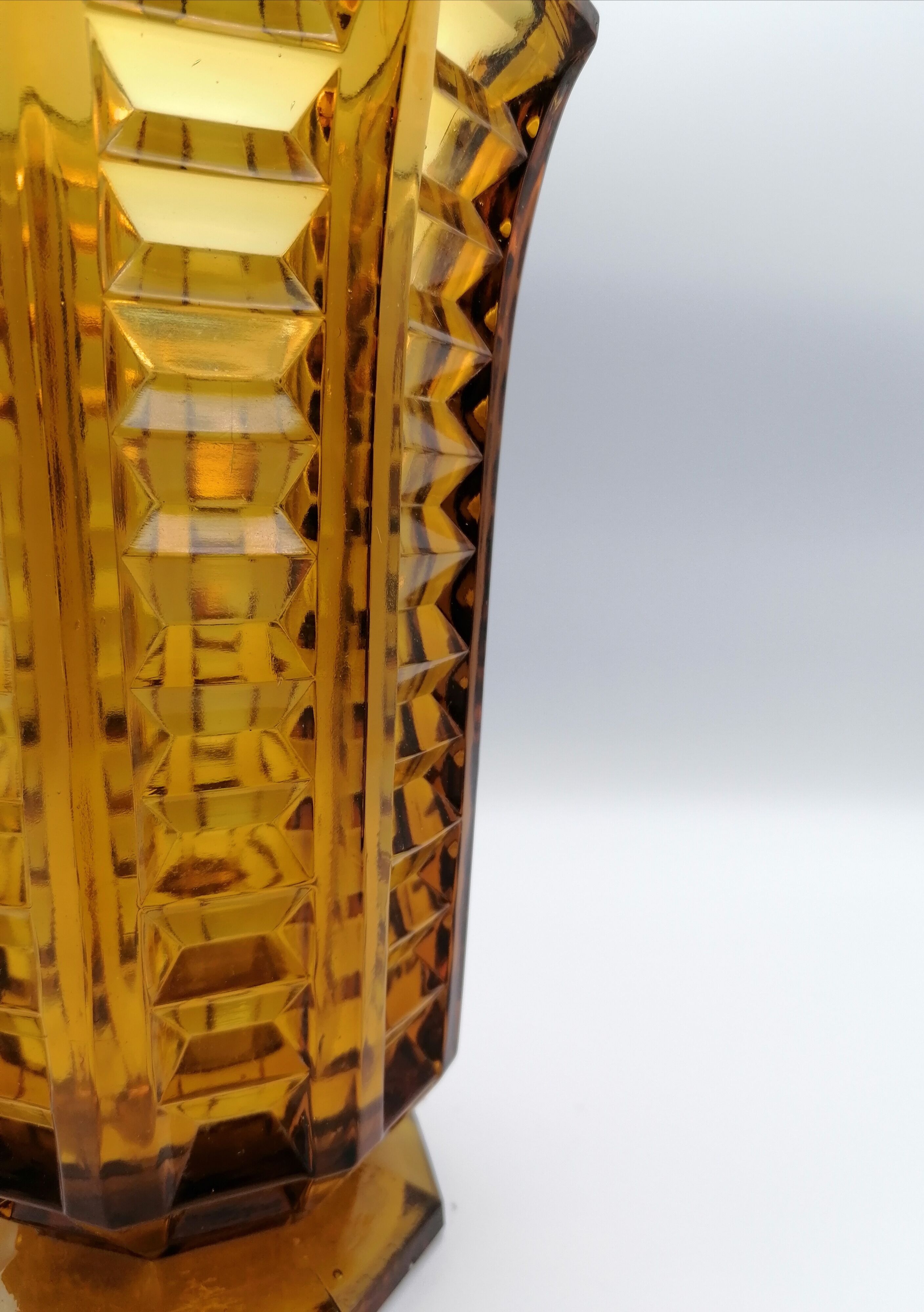 Art Deco-style yellow vase