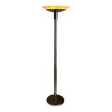 Lampadaire vintage moderniste « modèle 44 » Perzel métal chromé et verre sablé