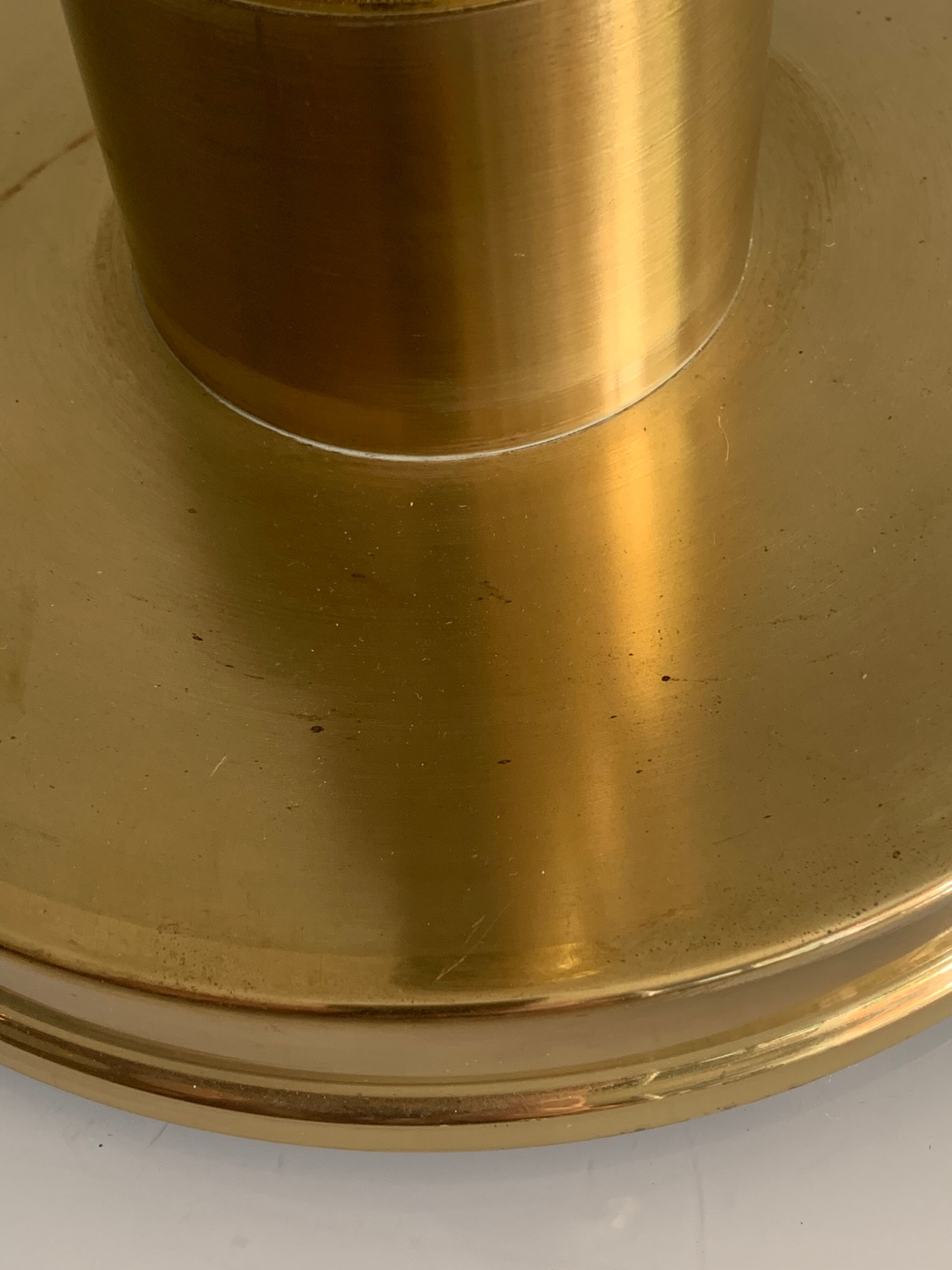Pair of Scandinavian brass lamps 1970