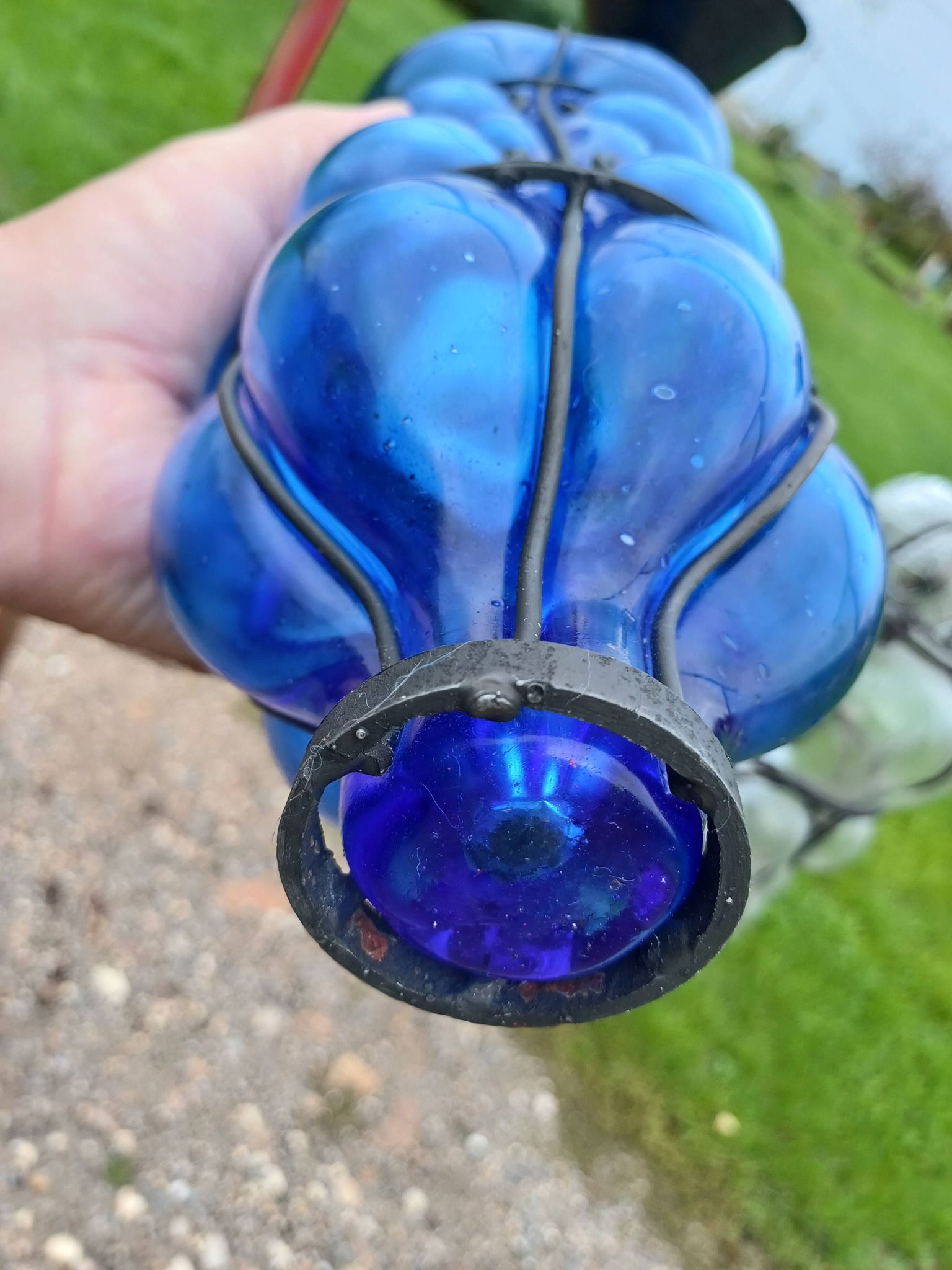 Pair of Blown Glass Suspensions