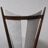 Chair in white leatherette of 60-70 years