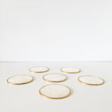 6 vintage mother-of-pearl coasters