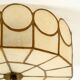 Beautiful round Mid-Century Modern ceiling or wall lamp made of Capiz