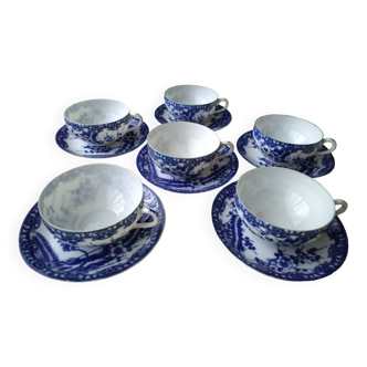 6 Japanese porcelain coffee or tea cups