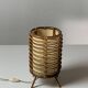 Bamboo cylindrical table lamp by Louis Sognot, France 1950s