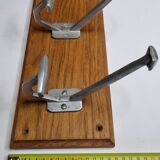 Wall coat rack, 7 cast aluminum hooks, 95 cm