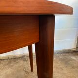 Scandinavian extendable round table in teak dia 110cm an60