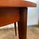 Scandinavian extendable round table in teak dia 110cm an60